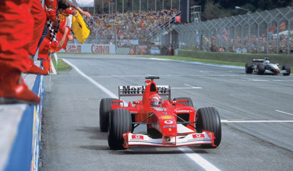 Schumacher’s Ferrari F2002 car is up for auction at F1 Abu Dhabi GP