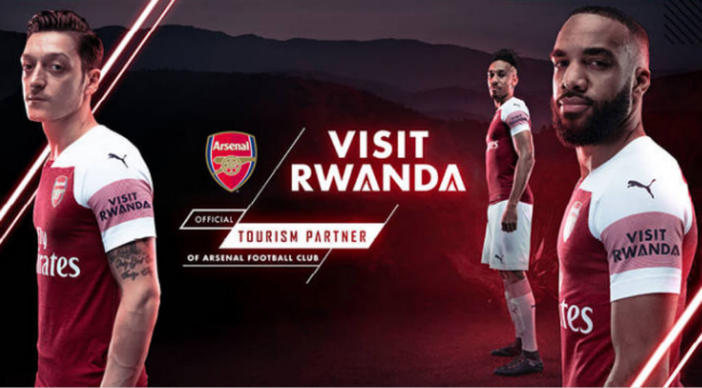 Arsenal Visit Rwanda tourism partner