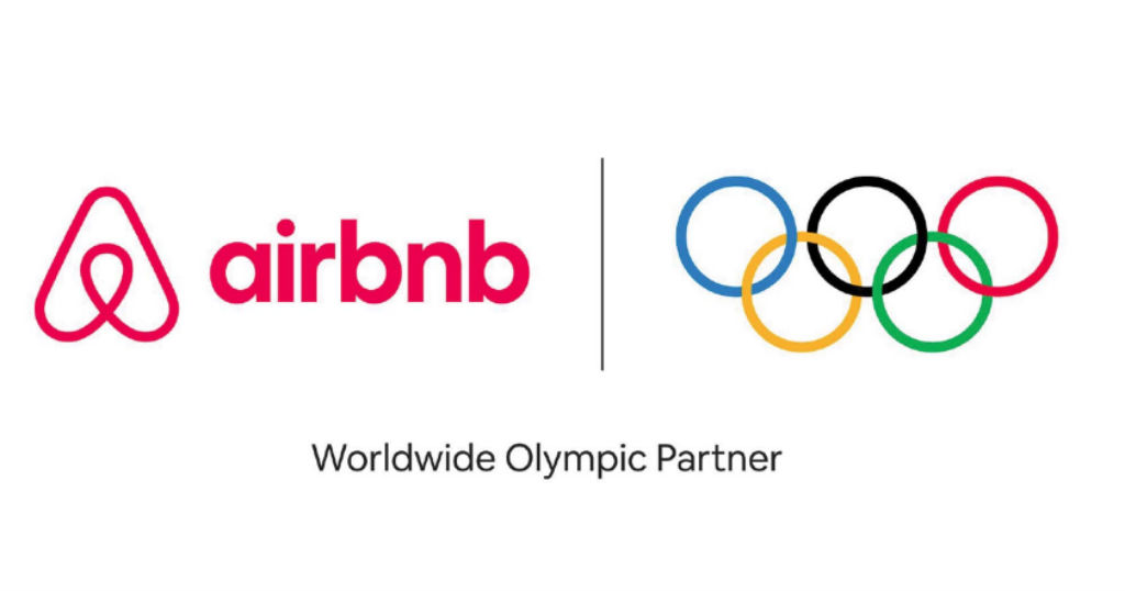 IOC Airbnb Olympics partnership logo