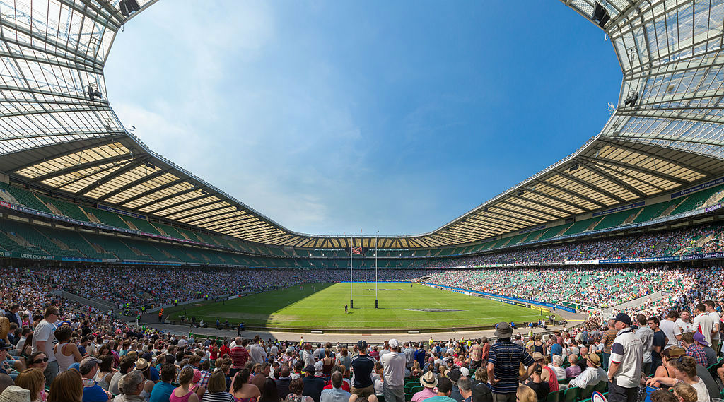 Twickenham rugby stadium in London (Photo by David Iliff. License: CC BY-SA 3.0)