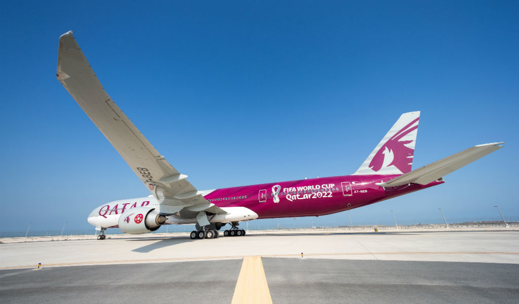 Qatar Airways World Cup Qatar 2022 branded aircraft