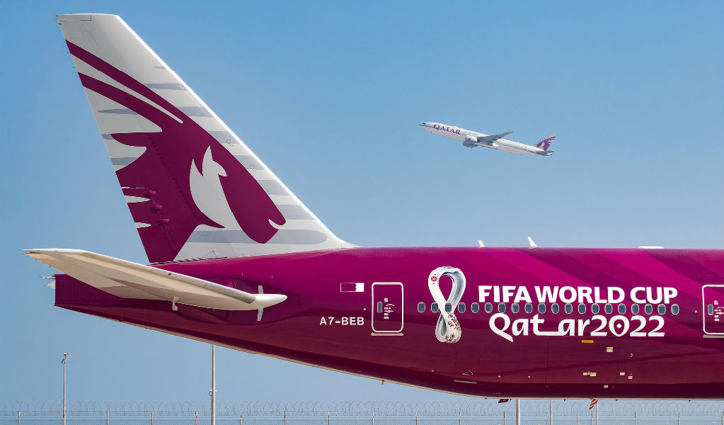 Qatar Airways World Cup Qatar 2022 branded aircraft