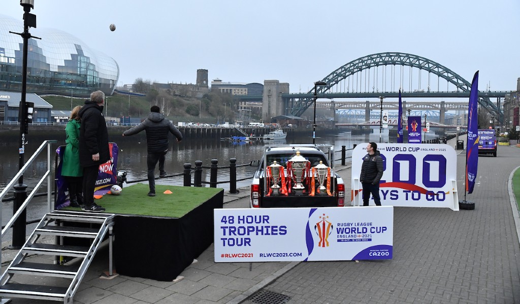 Rugby League World Cup trophies tour kicks off in Newcastle