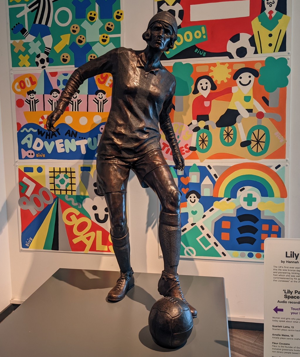 Lily Parr statue at the National Football Museum