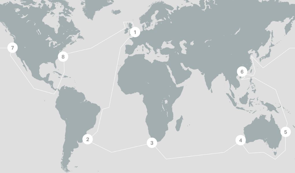 round the world yacht race positions