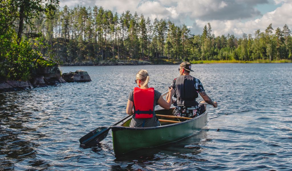Canoeing at Kuru Resort in Finland (Image: Best Served Scandinavia)