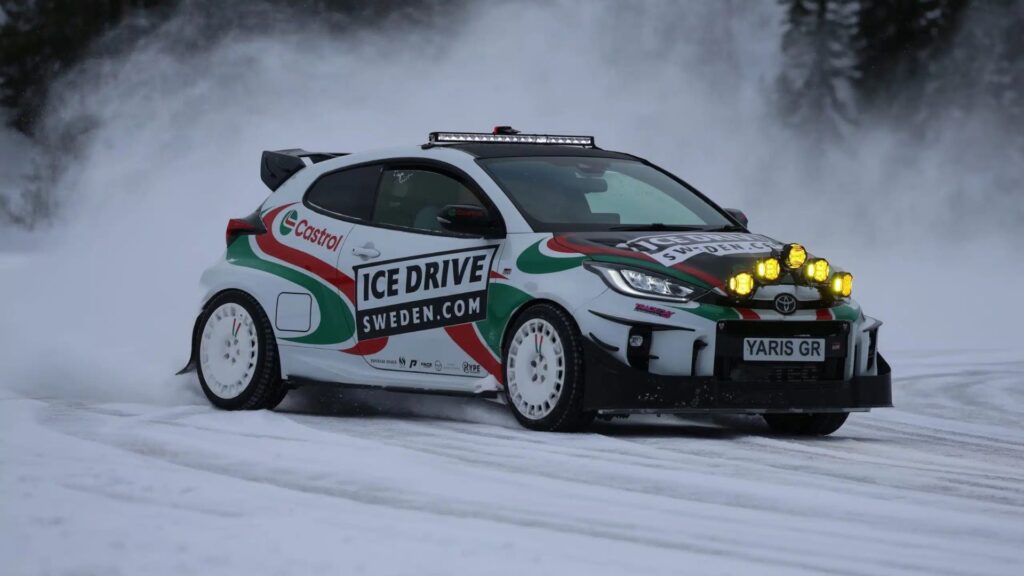 Ice driving across frozen lakes in Sweden with Grandstand Motor Sports
